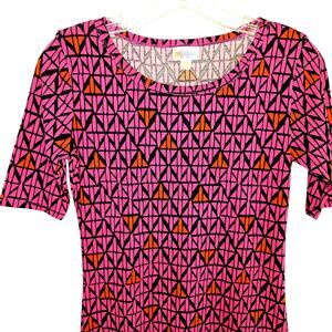 Lularoe XXS Pink Women's Short Sleeves Sun Dress Miss Size 0 2 Extra Small